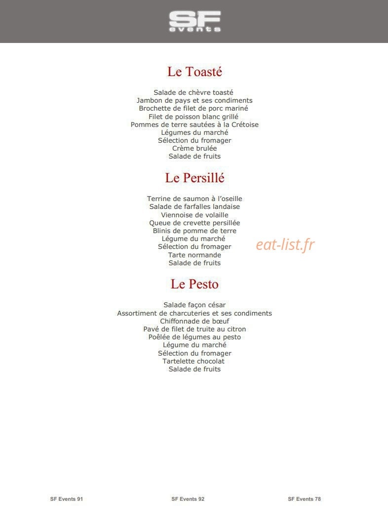 SF Events — carte page 8