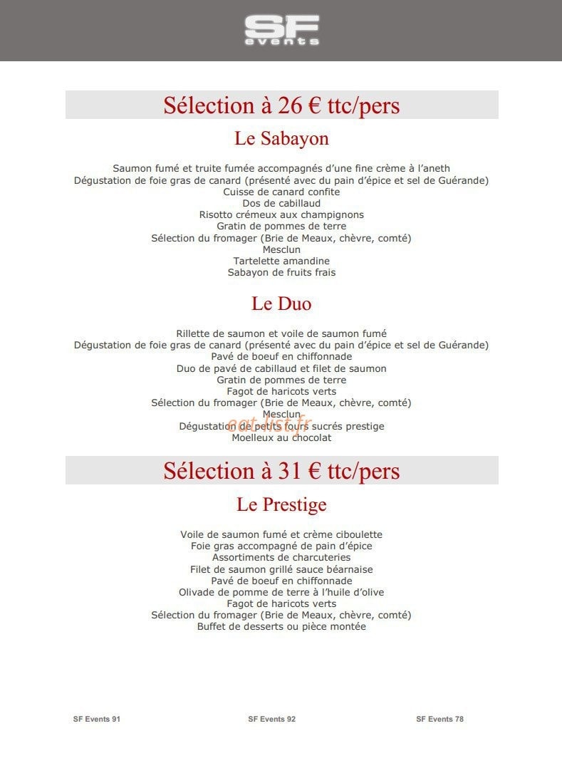 SF Events — carte page 10