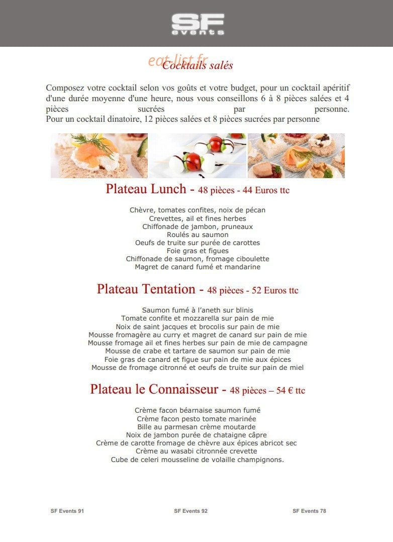 SF Events — carte page 27