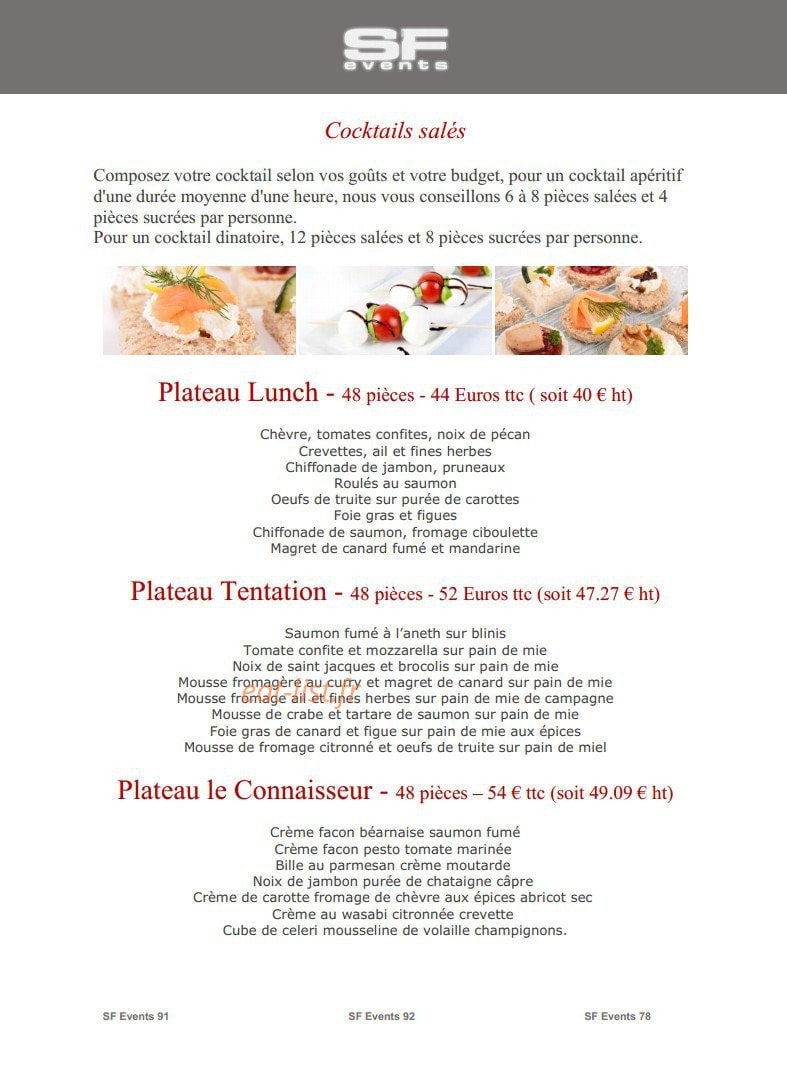 SF Events — carte page 12