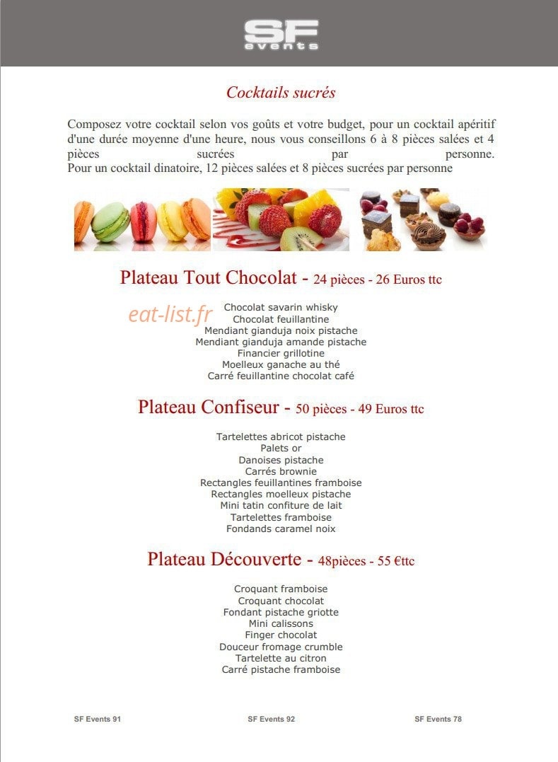 SF Events — carte page 30