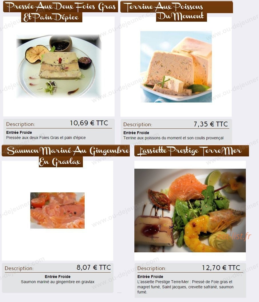 Traiteur en ligne — carte page 18