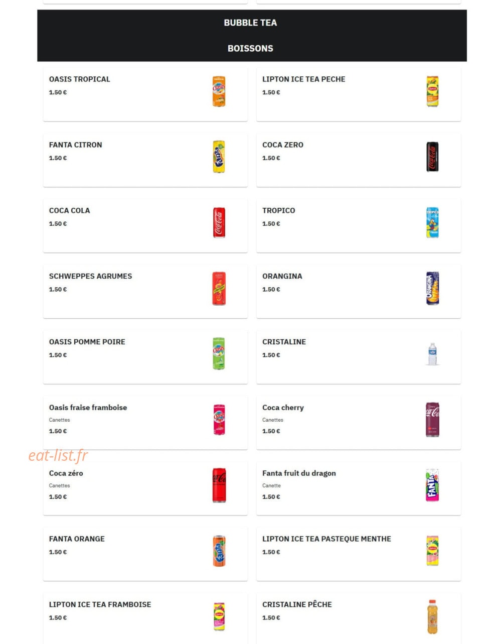 Asian Food — carte page 6