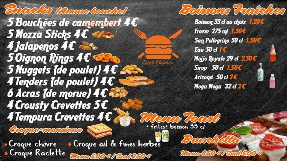 Eat's Corner — carte page 2