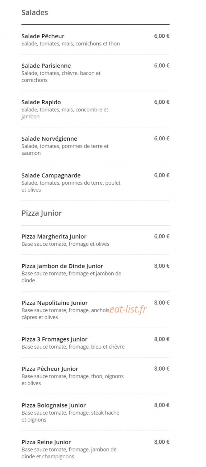 Fly pizza — carte page 3