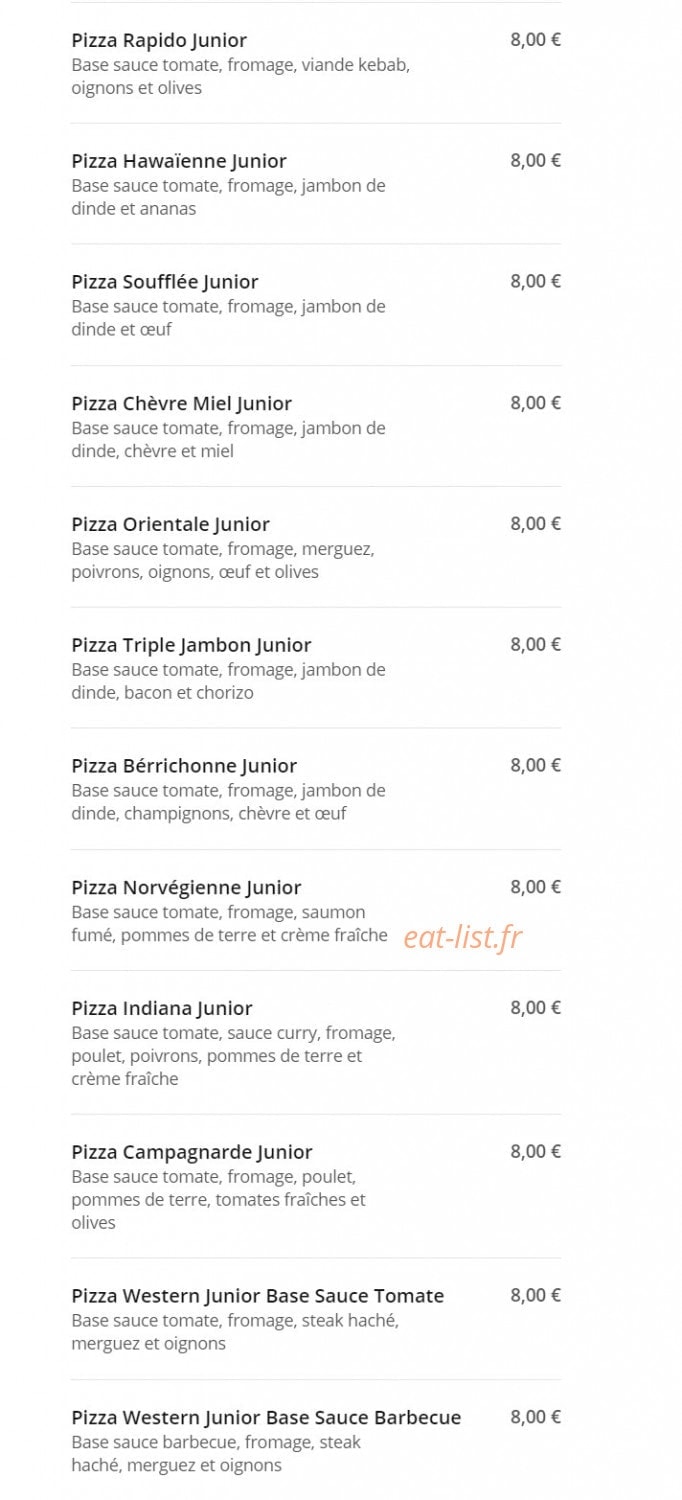 Fly pizza — carte page 4