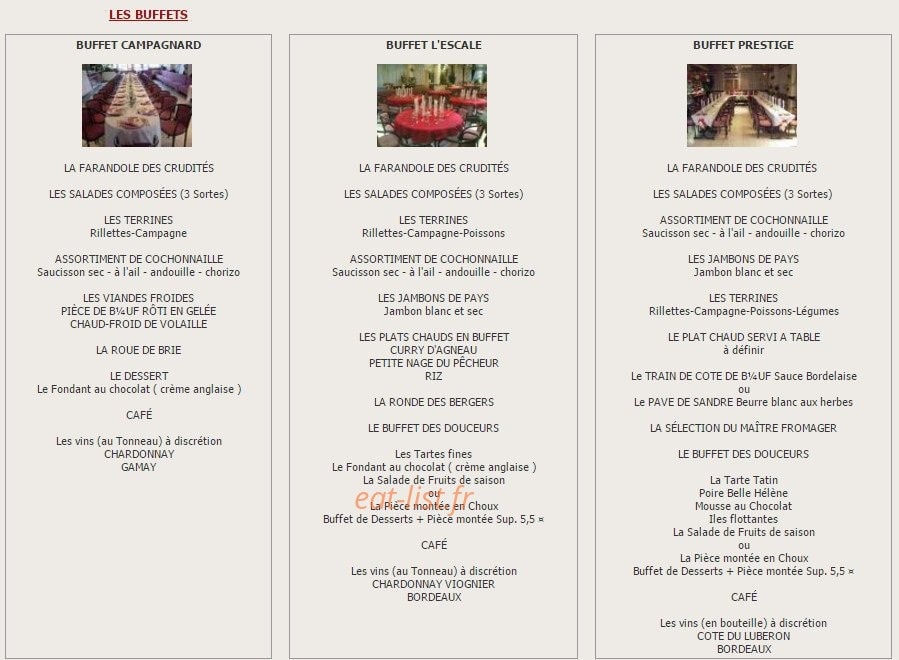 L'Escale Gourmande — carte page 4