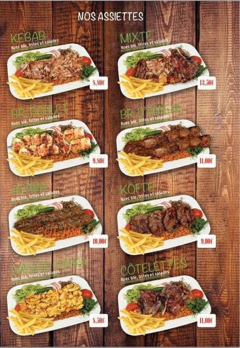 Le Sultan Kebab — carte page 3