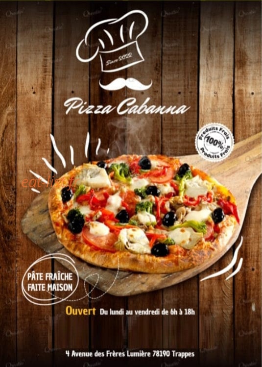 Pizza cabanna — carte page 1