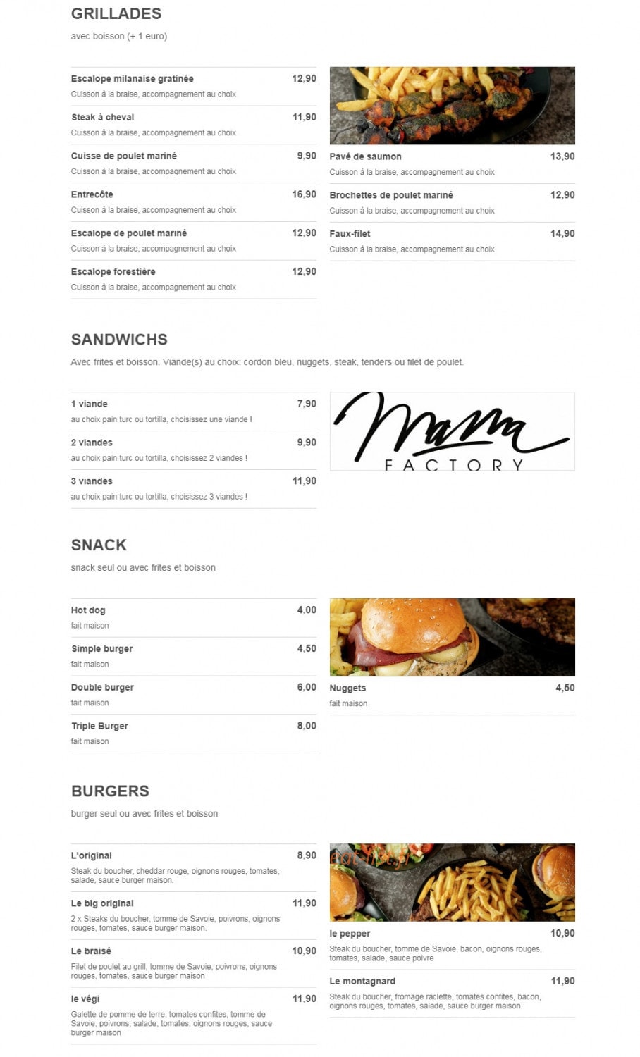 Mama factory — carte page 1