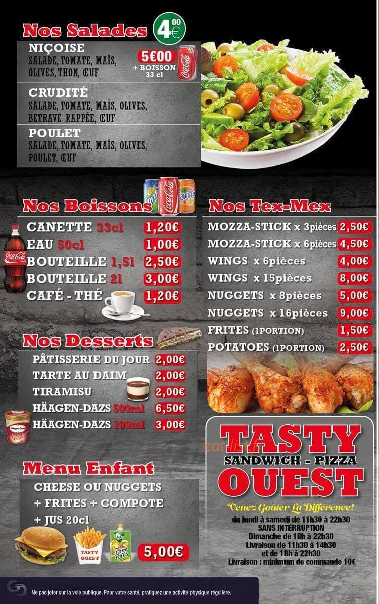 Tasty Ouest — carte page 2