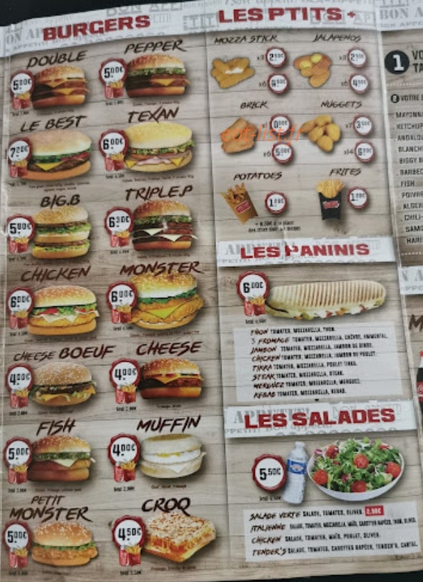 Bon App 78 — carte page 1