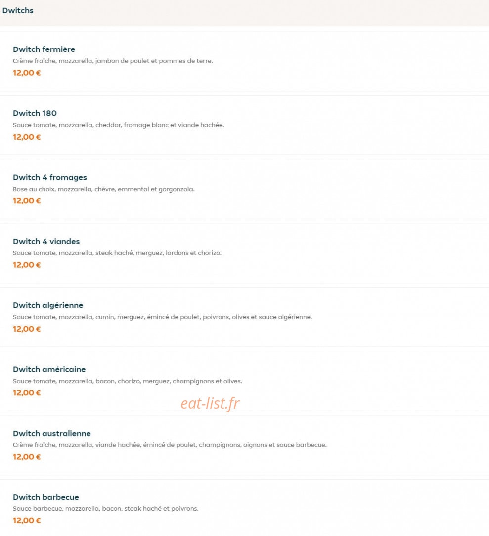Bon App Pizza — carte page 6