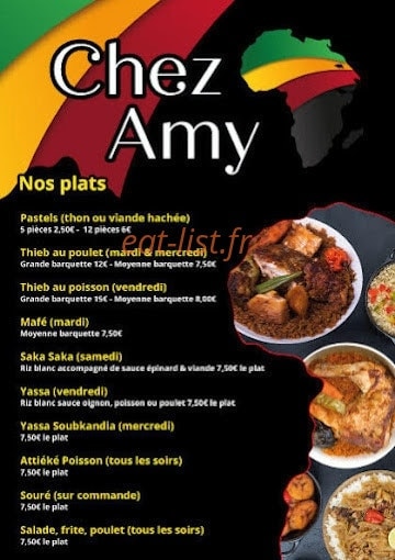 Chez Amy — carte page 1