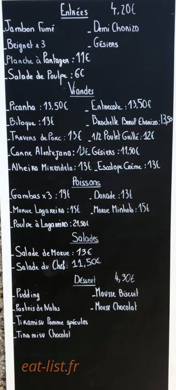 Chez Antonio — carte page 1