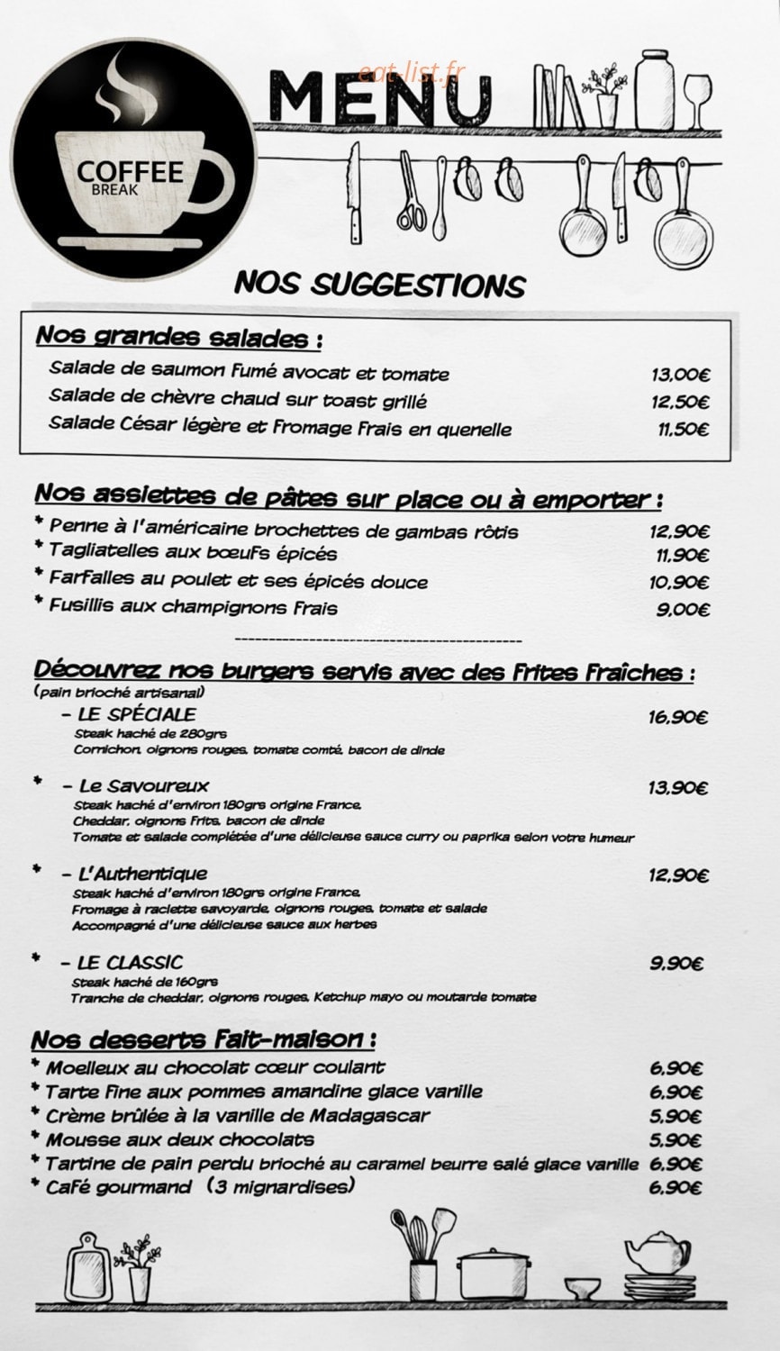 Coffee Break — carte page 2