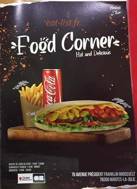 Food Corner — carte page 1