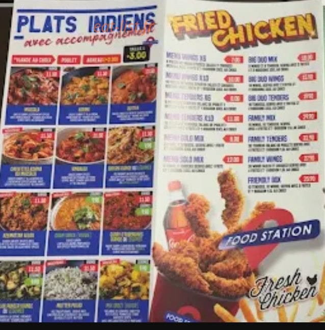 Food station — carte page 4
