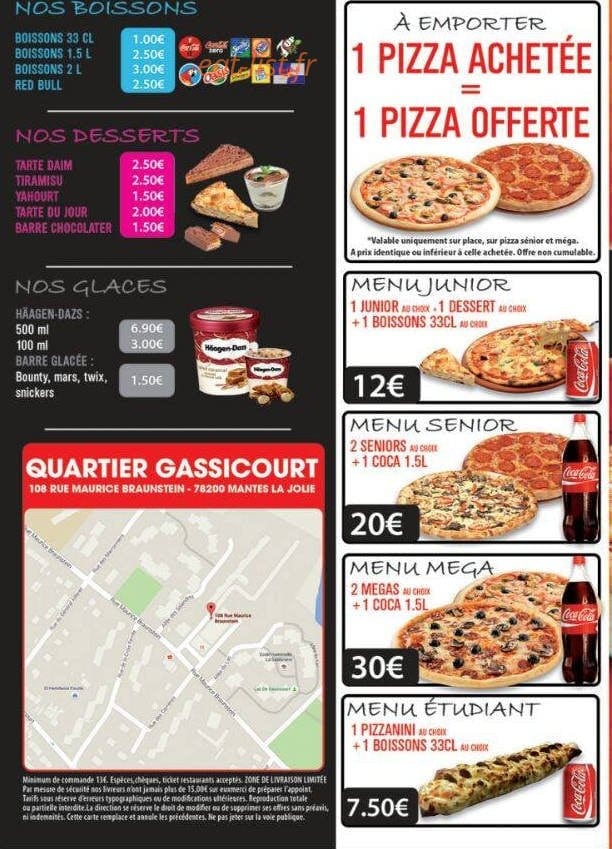 Fresh pizza — carte page 4