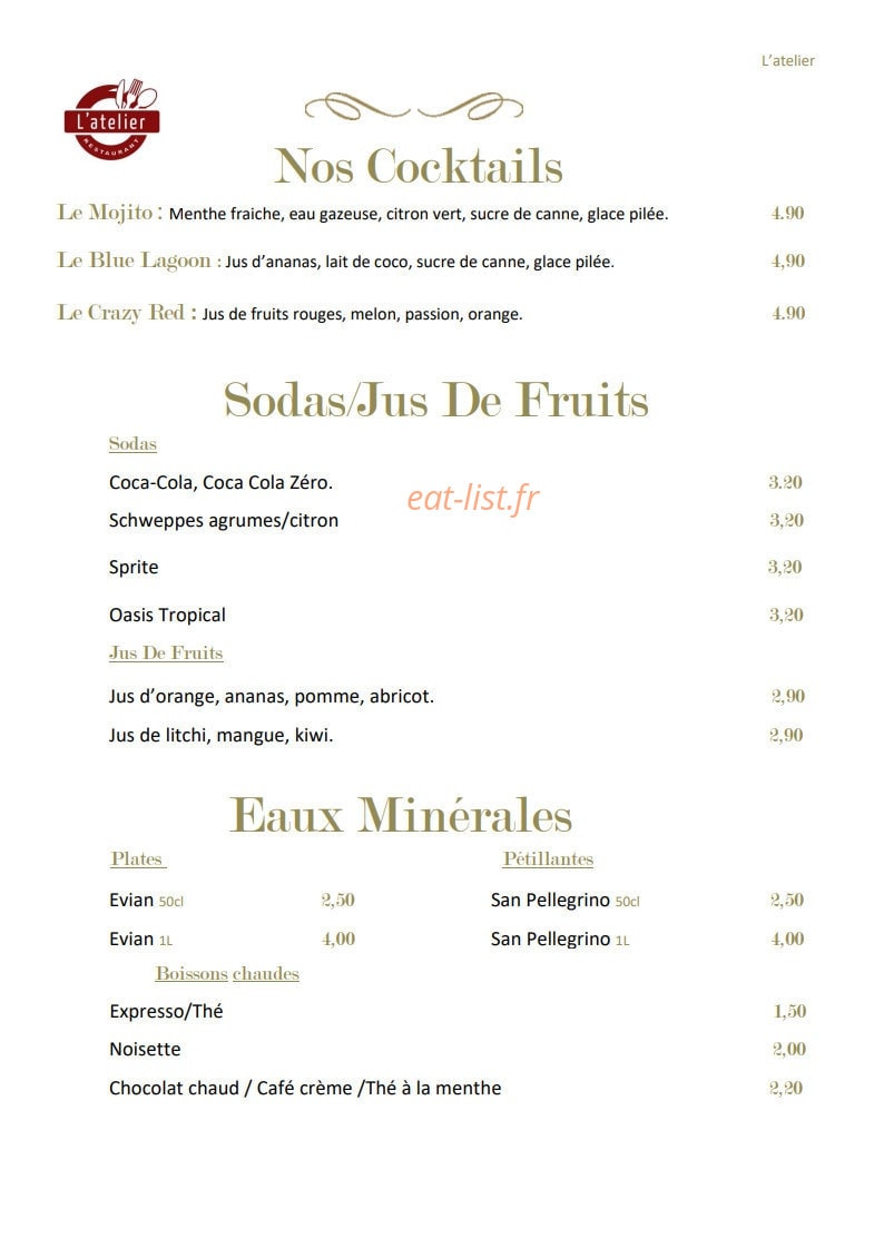 L'Atelier — carte page 7