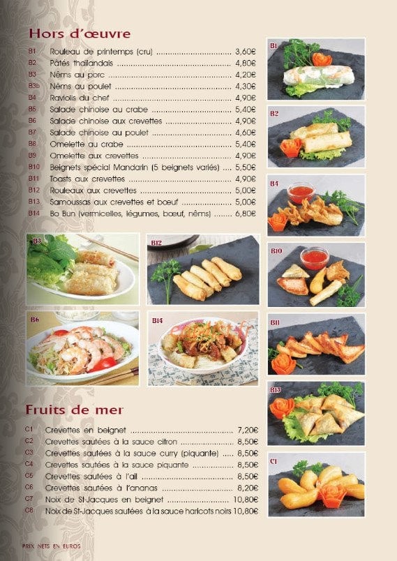 Le Mandarin — carte page 3