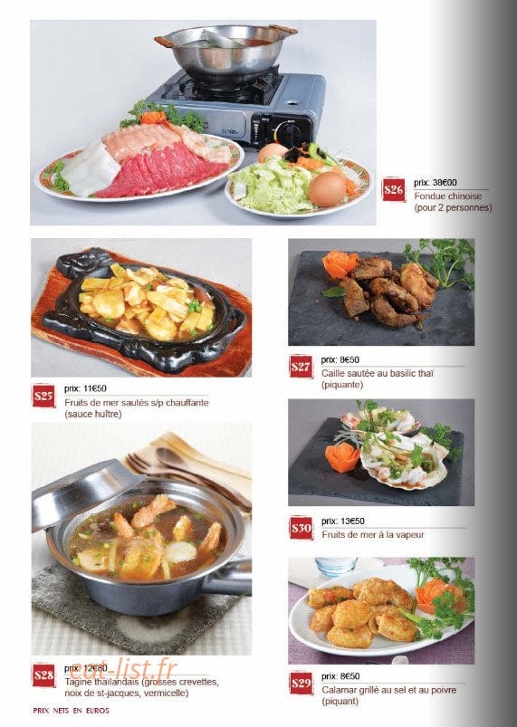 Le Mandarin — carte page 10