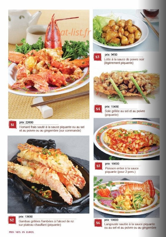 Le Mandarin — carte page 6