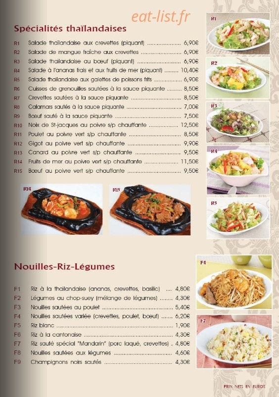 Le Mandarin — carte page 11