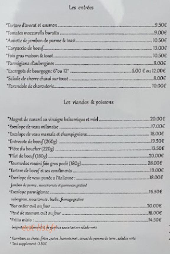 Le Régent — carte page 1
