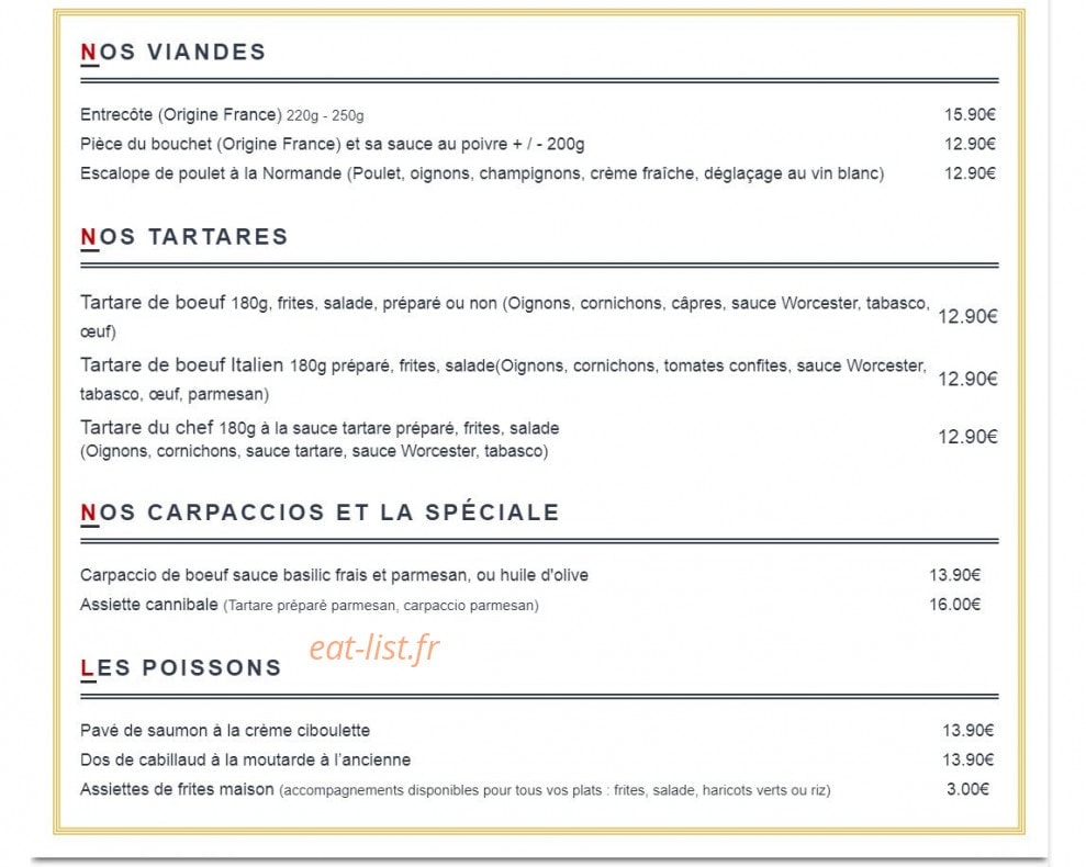 Les Coulisses — carte page 2