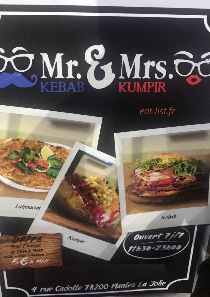 Mr kebab & Mrs kumpir — carte page 1