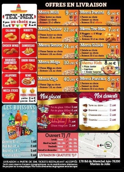 Pizza Drive — carte page 2