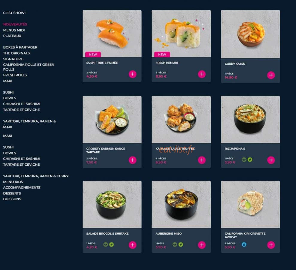 Carte et menu de Planet Sushi à Mantes la Jolie — Les nouveautés