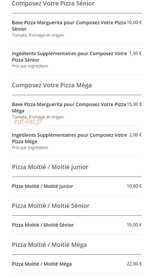 Rapido pizza — carte page 9