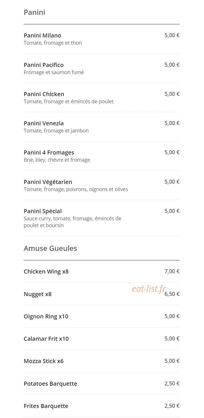 Rapido pizza — carte page 10