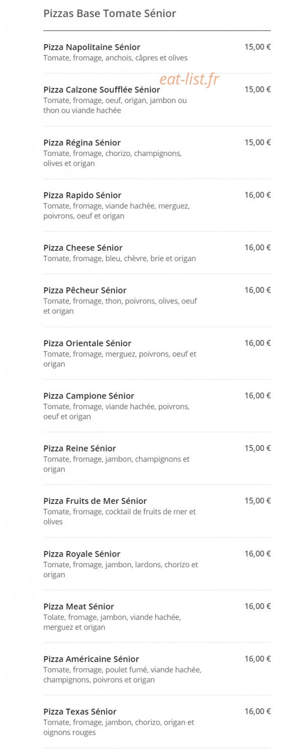 Rapido pizza — carte page 5