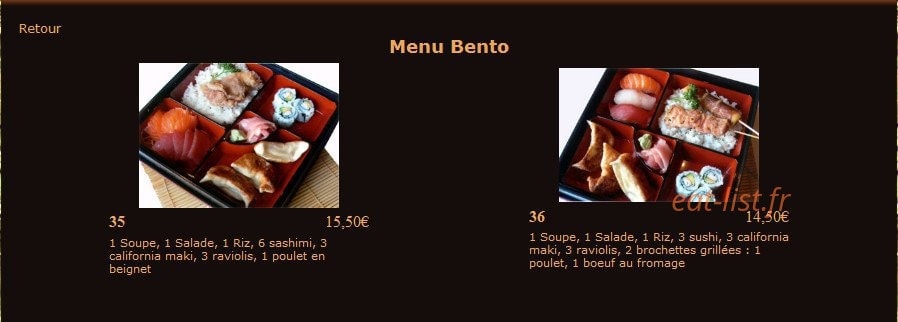 Sashimi Sushi — carte page 7