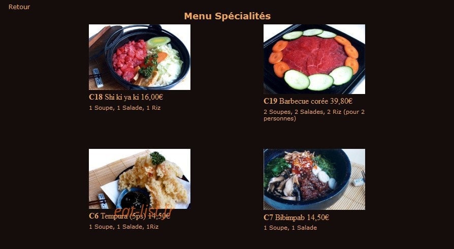 Sashimi Sushi — carte page 3
