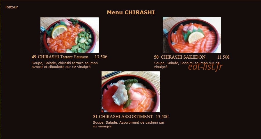 Sashimi Sushi — carte page 5