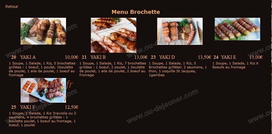 Sashimi Sushi — carte page 4
