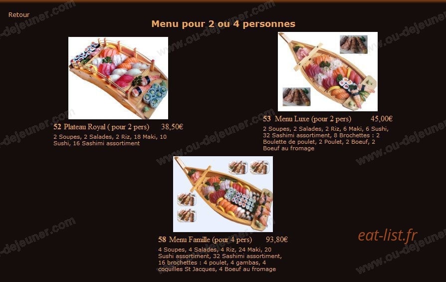 Sashimi Sushi — carte page 9