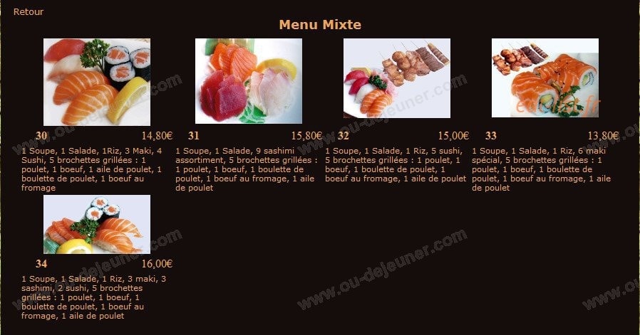 Sashimi Sushi — carte page 6