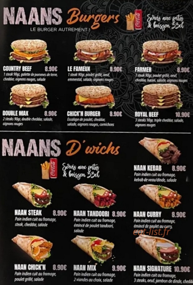 Sheesh et Cheese — carte page 3