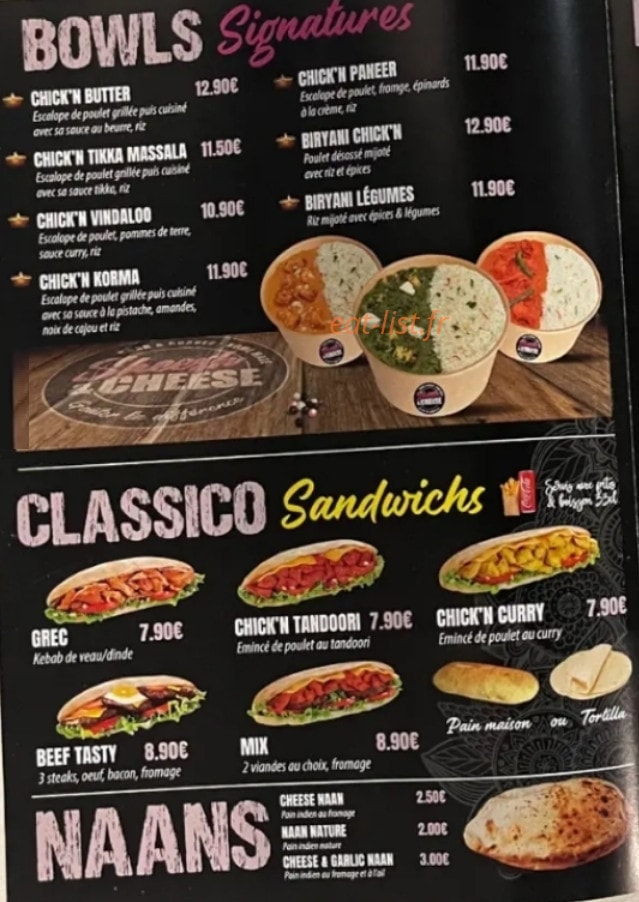 Sheesh et Cheese — carte page 2