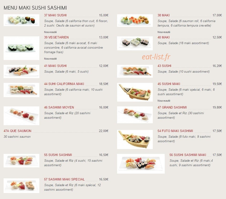 Sushi — carte page 5