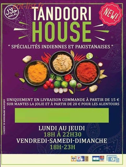carte et menu Tandoori House Mantes la Jolie