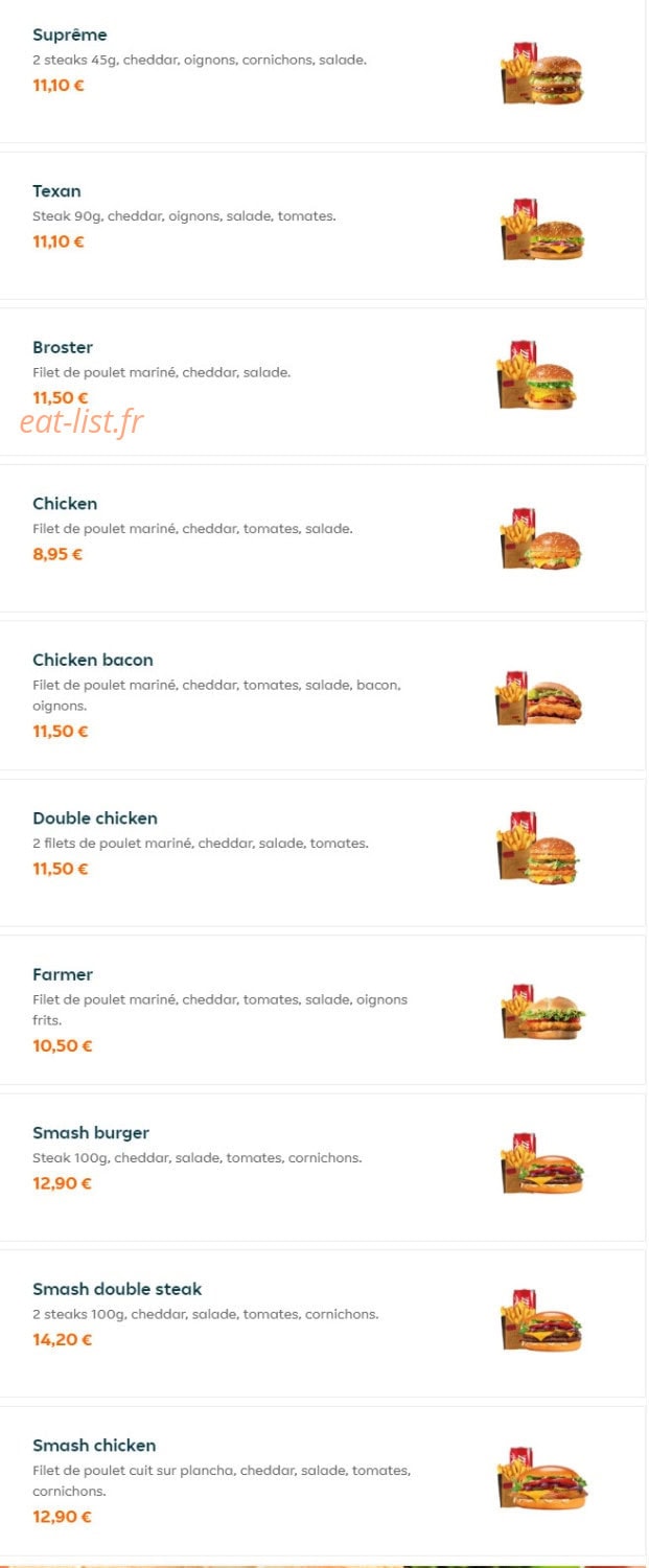 Chicken Corner — carte page 2