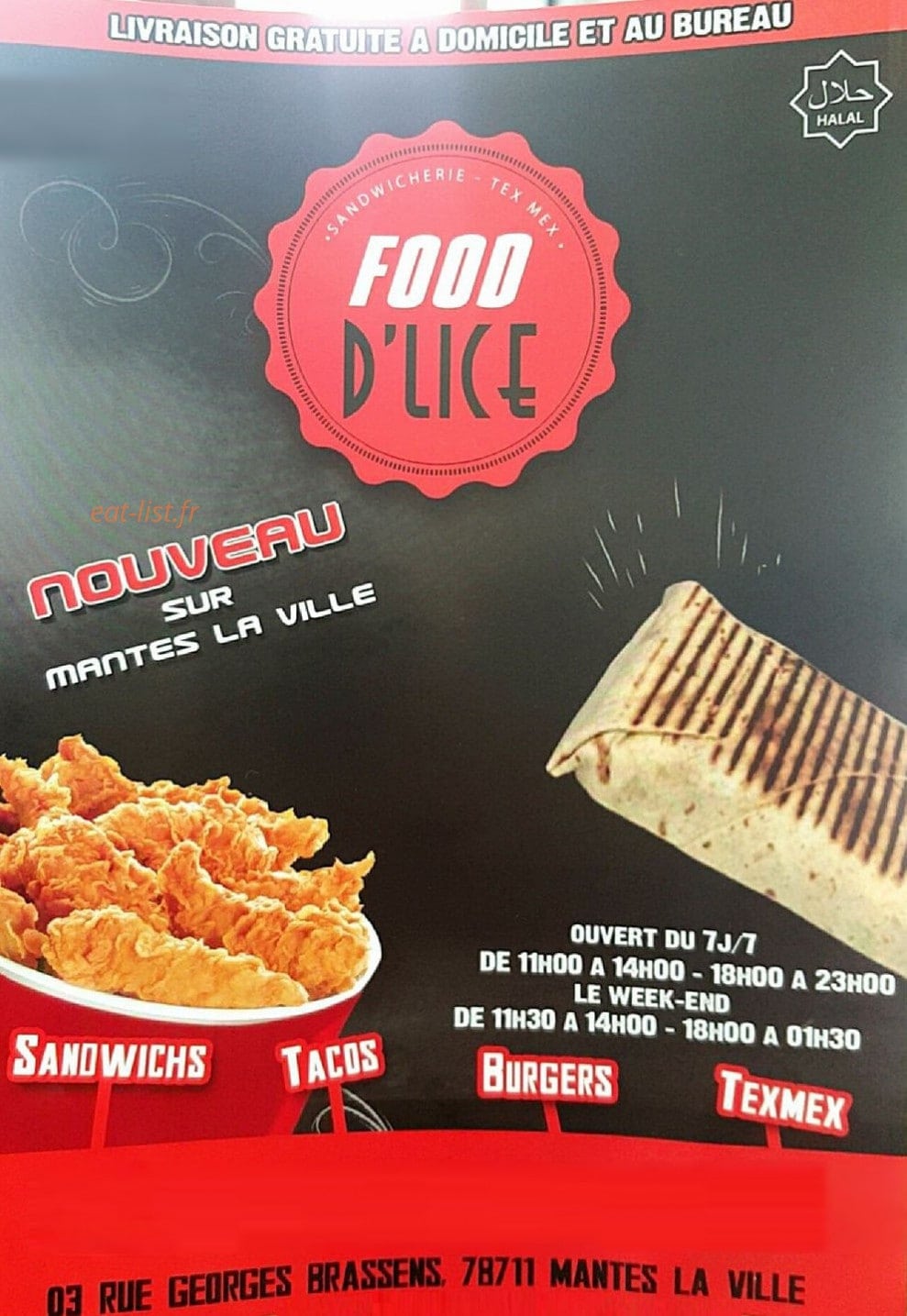 Food D'lice — carte page 1