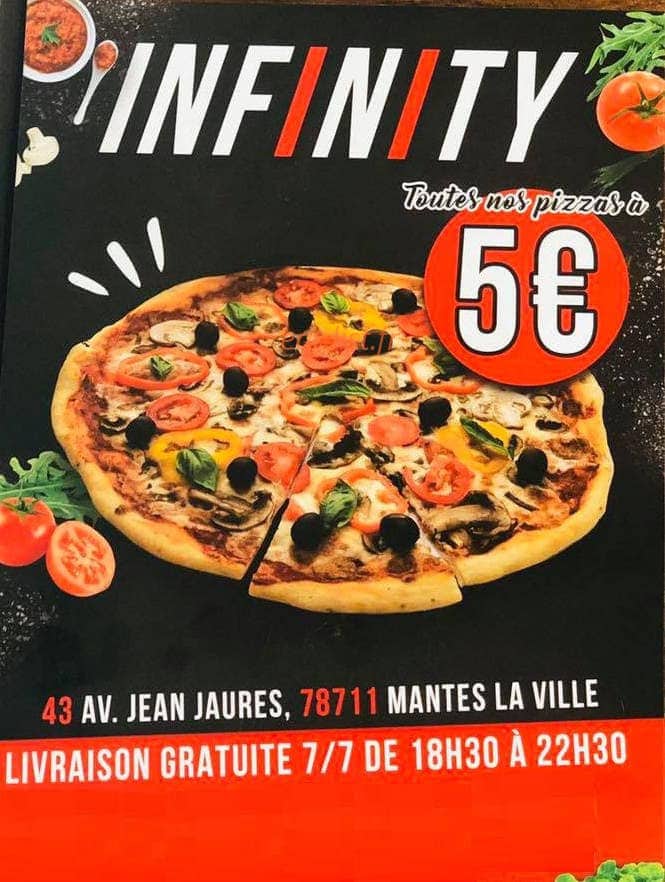 Infinity Food — carte page 1