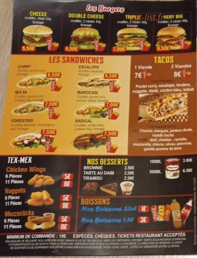 Pizza 64 — carte page 4